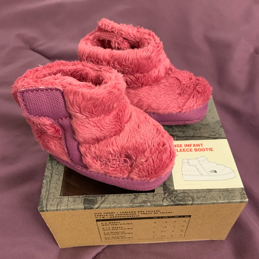 Fuzzy infant cold weather booties